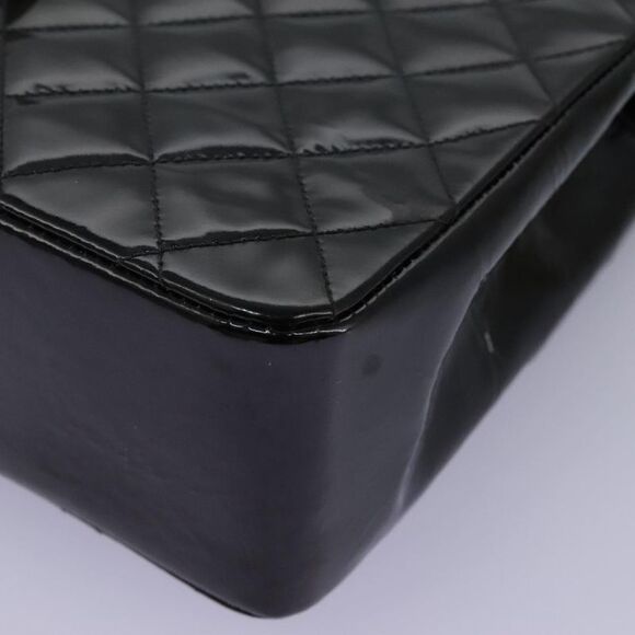 Chanel Cc Turnlock Top Handle Flap Bag Patent Leather Black Patent_Leather - Picture 11 of 16